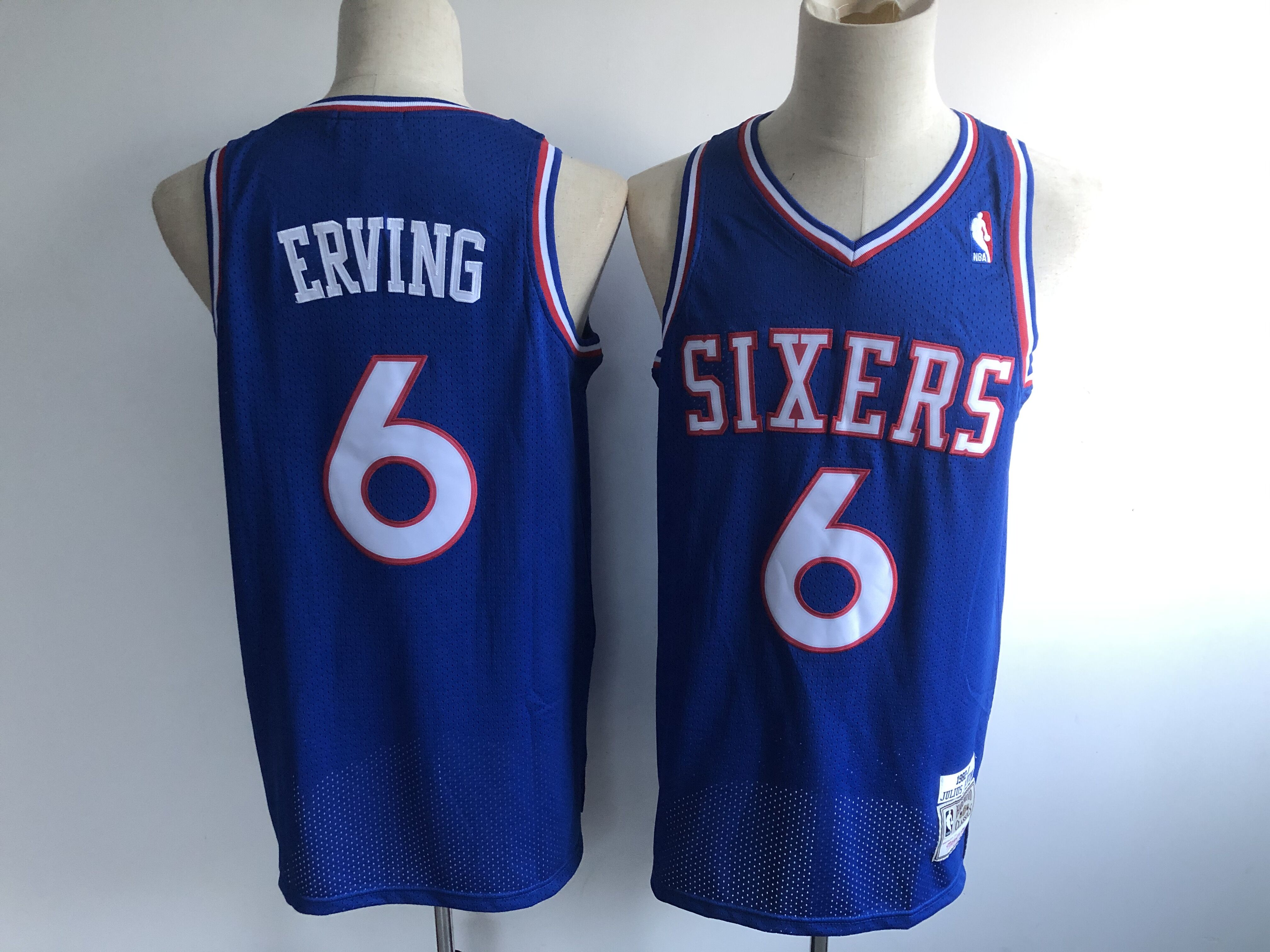 New 2020 Men Philadelphia 76ers #6 Erving Blue Adidas NBA new Jersey->nba hats->Sports Caps
